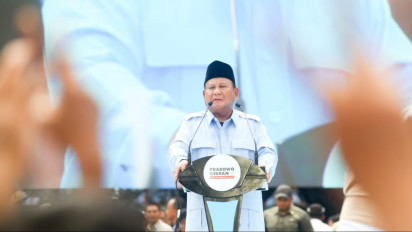Kala Prabowo Subianto Tak Lagi Dambakan Jokowi Dihadapan Gibran dan Lautan Manusia yang Memadati GBK