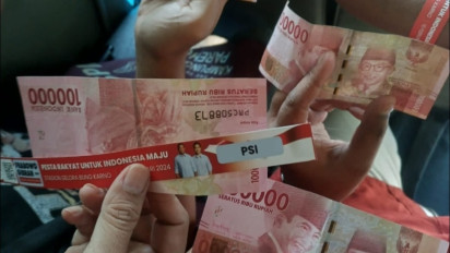 Heboh! Massa Bayaran di Kampanye Prabowo-Gibran Pamer Uang Pecahan Rp100 Ribu, Kiky Saputri Retweet Pernyataan Ini...