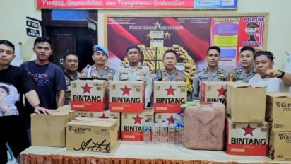 Antisipasi Gangguan Kamtibmas Jelang Pemilu 2024, Ratusan Botol Miras Disita