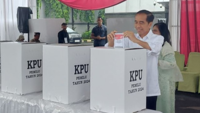 Presiden Jokowi dan Iriana Hanya Tiga Menit  Berada di TPS 10 Gambir
