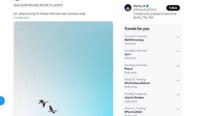 Denny JA Spill Bait Puisi: Oh..Dua Burung itu Hanya Melintas Satu Putaran Saja