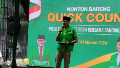 Perolehan Suara Hasil Quick Count PPP Masuk Batas Minimal DPR RI, Sandiaga Uno Minta Tunggu Hasil Resmi KPU RI