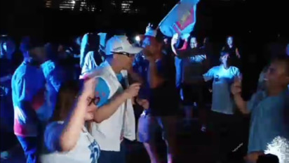 Rayakan Kemenangan, Ratusan Pendukung Prabowo-Gibran Konvoi Kendaraan Hingga Joget Gemoy Masal