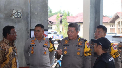 Cek Kecurangan, Irwasda Polda Riau Bersama Kapolres Patroli TPS di Rohul