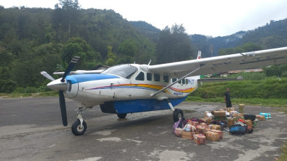 Pesawat Caravan Asia One Ditembak OTK di Distrik Beoga