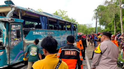 Resmi Jadi Tersangka, Sopir Bus Laka Maut di Bukit Bego Bantul Ditahan