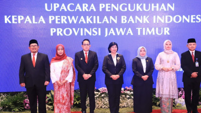 Hadiri Pengukuhan Kepala Perwakilan BI Jatim, Pj. Gubernur Adhy Ajak Perkuat Kolaborasi