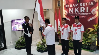 3 Napiter Terorisme Lapas Kelas I Madiun Nyatakan Ikrar Setia Kepada NKRI