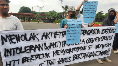 Acara 'Metamorfoshow' di TMII Terkait HTI, Muncul Demo Tolak Khilafah