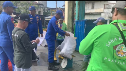 Hari Peduli Sampah Nasional, Ratusan Warga di Pontianak Bersihkan Bantaran Sungai