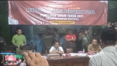 Gelembungkan Suara Salah Satu Caleg, Ketua PPK dan Anggota Panwascam di Nganjuk Diamankan Bawaslu
