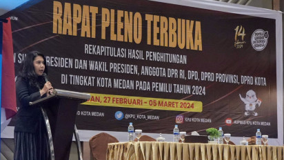Rekapitulasi Hasil Penghitungan Suara Pemilu 2024 Tingkat KPU Kota Medan Dimulai