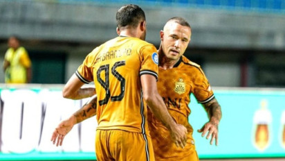 Hasil Liga 1: Penalti Junior Brandao Bawa Bhayangkara FC Benamkan Madura United