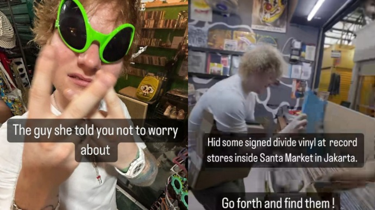 Viral Ed Sheeran Blusukan ke Pasar Santa Sebelum Manggung, Bagikan Vinyl Album Gratis hingga Coba Barang Unik Ini
            - galeri foto