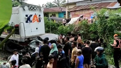 Lagi Minibus Tertabrak Kereta Api Jurusan Siantar-Tebing Tinggi di Lintasan Tanpa Palang, 2 Korban Luka Berat