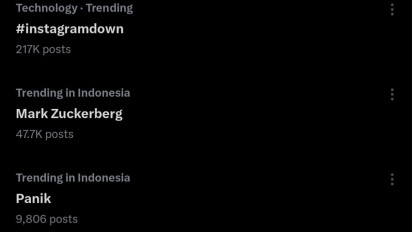 Masyarakat Dunia Dibuat Geger Facebook dan Instagram Down, Petinggi Meta Akui Ada Kesulitan Akses Layanan Beri Kabar Lewat X