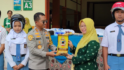 Satlantas Polres Purworejo Giat Simulasi Safety Ridding Dalam Rangka Keselamatan Lalu Lintas Candi 2024