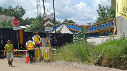 Tertimpa Girder Flyover, Perjalanan KA di Stasiun Kertapati Terhenti