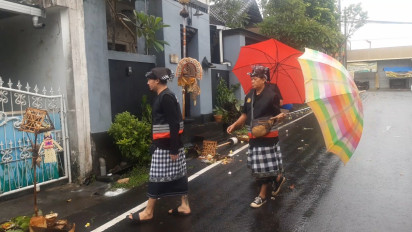 Hari Raya Nyepi, Pecalang Patroli Amankan Rumah Kosong yang Ditinggal Penghuninya