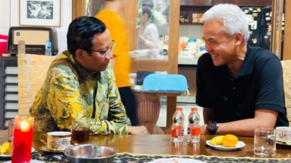 Sempat Diisukan Renggang, Ganjar dan Mahfud Bertemu di Rumah Butet