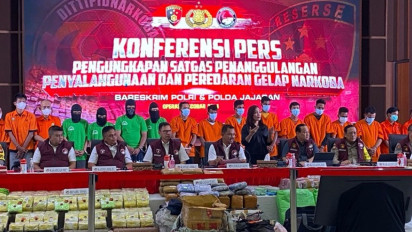 Polri Sita 2,8 Ton Sabu dan 1,6 Ton Ganja Dalam Periode September 2023-Maret 2024