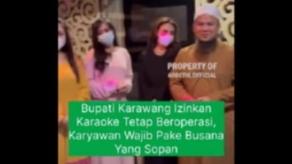 Bupati Karawang Imbau LC Harus Berbusana Santun, Syarat Karaoke Buka Saat Ramadhan