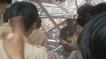 BPBD Bogor: Atap SMAN 1 Ciampea Ambruk Sebabkan Korban Luka