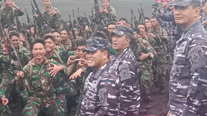 Pendidikan Komando Korps Marinir ke 173 Bertahan di Tengah Cuaca Ekstrem