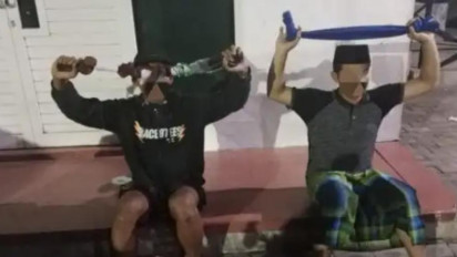 Polisi Amankan Remaja yang Bawa Golok saat Perang Sarung di depan Lapangan Futsal Widyagama Kota Malang
