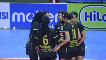 Akademi Bola Voli Petrokimia Pecundangi Vita Solo di Laga Pembuka Final Empat Kejuaraan Bola Voli Nusantara Cup 2024