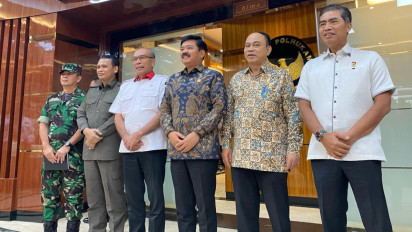Jelang Pengumuman Hasil Rekapitulasi Pemilu 2024, Menko Polhukam Gelar Rakor bersama Menkominfo, Kepala BSSN dan TNI Polri