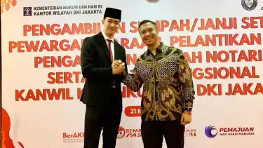 Cyrus Margono kembali mendapatkan status Warga Negara Indonesia usai mengambil sumpah WNI, Kamis (21/3/2024)