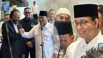Anies Sebut Pertemuan Prabowo dengan Surya Paloh Sesuatu yang Baik