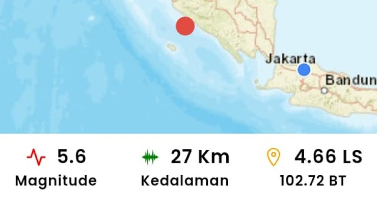 Gempa Terkini: Bengkulu Diguncang Gempa Magnitudo 5,6
            - galeri foto