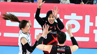 Megawati Hangestri Cs Kalahkan Ratu Voli Korea, Red Sparks Paksa Pink Spiders Main Leg Ketiga Play Off V-League