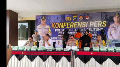 35 Kilogram Sabu Siap Edar Digagalkan Polda Babel di Pelabuhan Muntok