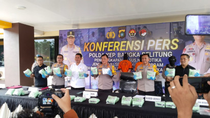 Segini Harga Barang Bukti Narkoba 35 Kg Jenis Sabu Diringkus Polda Babel di Pelabuhan Tanjung Kalian