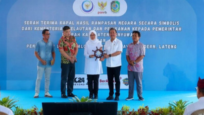 KKP Serahkan Kapal Ikan Hasil Rampasan ke KUB Nelayan Banyuwangi