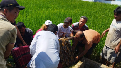 Menghirup Gas Beracun dari Mesin Pompa Air Diesel, Bapak dan Anak di Blitar Tewas di Sawah
