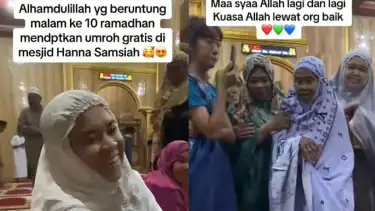 Beberapa pemenang undian umrah di Masjid Hanna Samsiah Maros