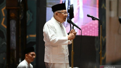 Tangisan orang Berdosa Lebih Disukai Allah Daripada Teriakan Orang Bertasbih, Ternyata Ini Penjelasan Tausiah Tarawih Ma'ruf Amin
