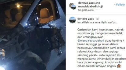 Mandala Shoji Kecelakaan, Mobil Ringsek Parah Akibat Tabrak Mobil Box yang Rem Mendadak