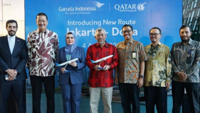 Garuda Mulai Layani Penerbangan Jakarta - Doha, Siap Angkut 300 Penumpang Setiap Hari