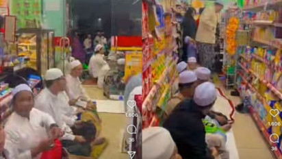 Viral! Video Shalat Tarawih di dalam Alfamart di Bogor, Jamaah dari Berbagai Kota, Netizen: Jangan Lirik-lirik yang di Pajangan