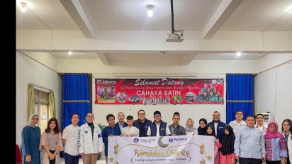 Berbagi di Bulan Ramadhan, Young Lawyer Commitee Santuni Anak-anak Difabel di Panti Sosial Cahaya Batin