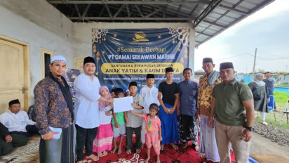 Ramadhan Semarak Berbagi, Damai Sekawan Marine Santuni Anak Yatim dan Duafa