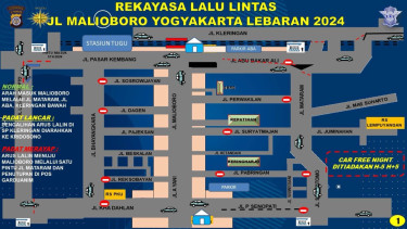 Urai Kemacetan di Malioboro saat Lebaran, Polresta Yogyakarta Terapkan Rekayasa Lalu Lintas Ini