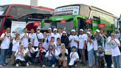 Jelang Lebaran, 880 Pemudik Tujuan Empat Provinsi di Indonesia Diberangkatkan SIG Secara Gratis