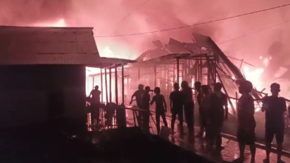 Menjelang Berbuka Puasa, Puluhan Rumah di Palangkaraya Ludes Terbakar
