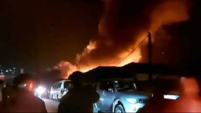 Puluhan Kios Pedagang di Tarutung Taput Hangus Terbakar